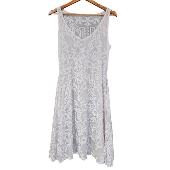 Elhoffer Design Essential Aquarius Knee Length Dress Jewel Box White Size L - Picture 7 of 9